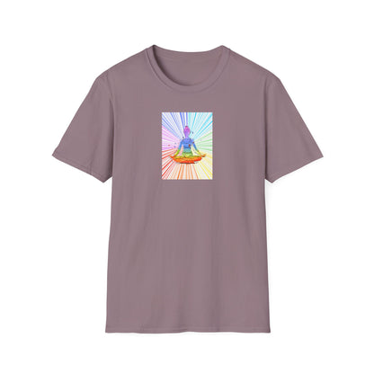 Fractal Rainbow Yoga Unisex Softstyle T-Shirt