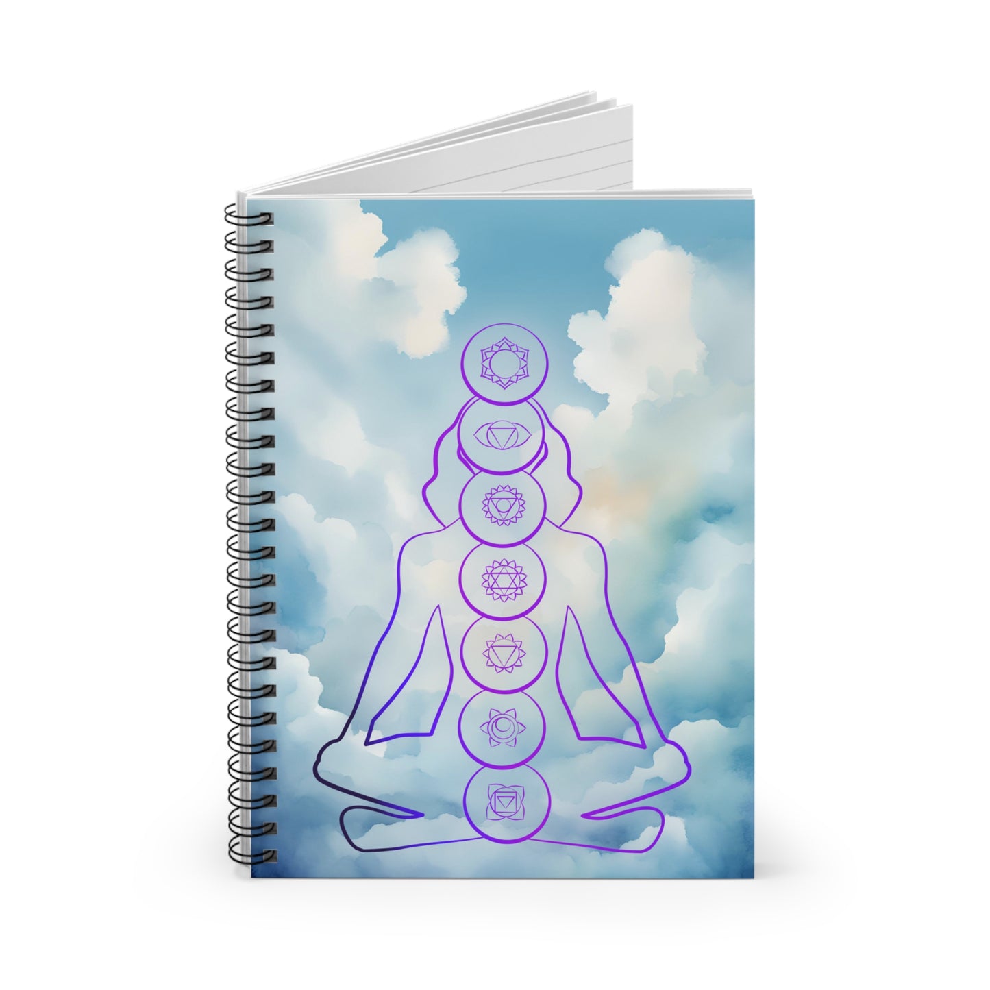 Chakras Spiral Notebook - Ruled Line