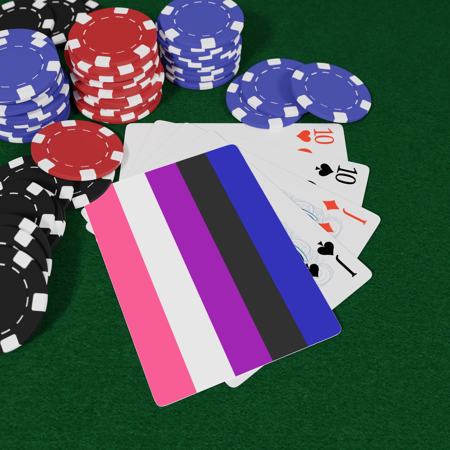Genderfluid Pride Flag Playing Cards