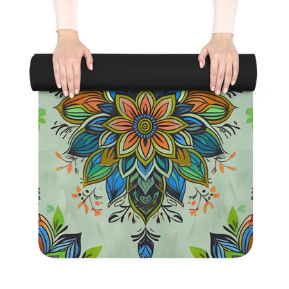 Floral Meditation Rubber Yoga Mat