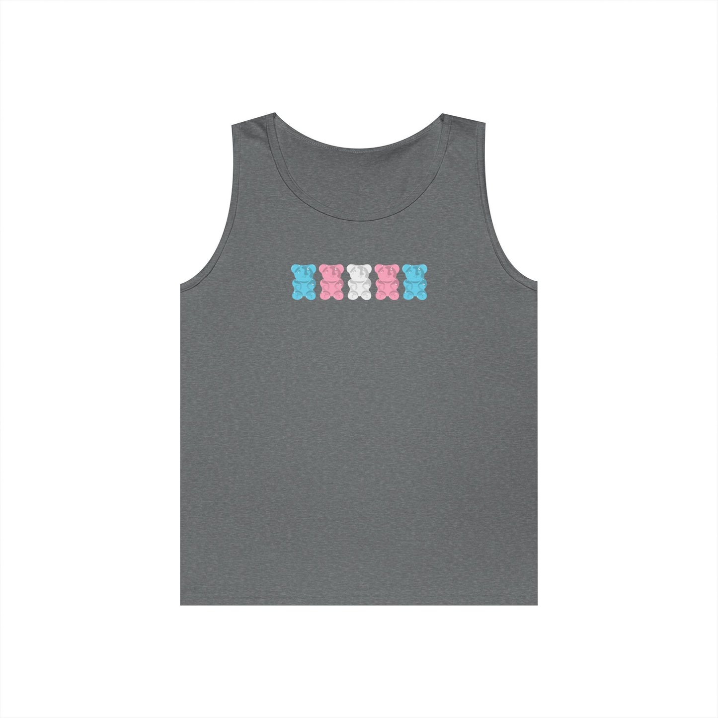 Trans Pride Gummy Bears Unisex Heavy Cotton Tank Top