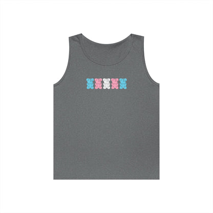 Trans Pride Gummy Bears Unisex Heavy Cotton Tank Top