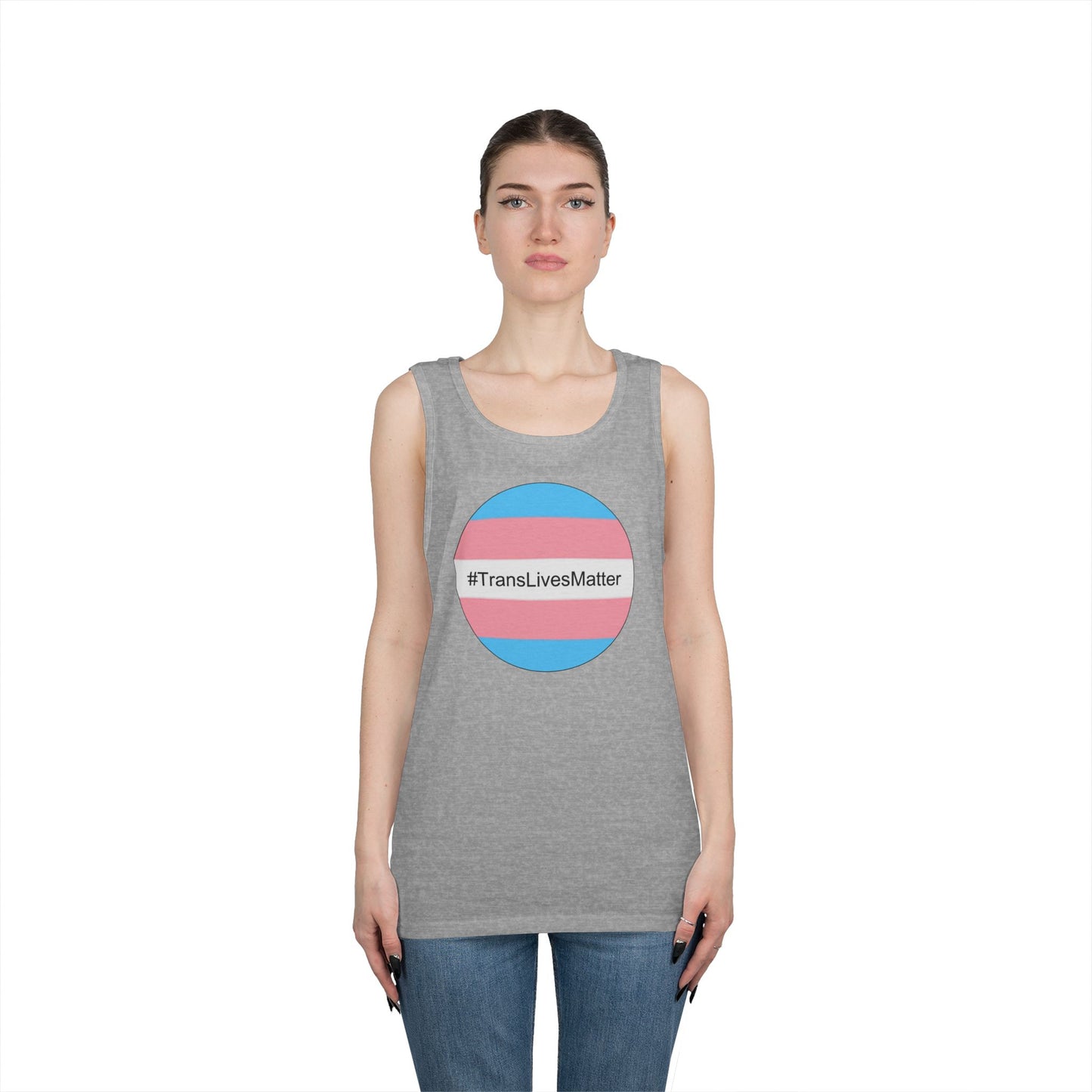 Trans Lives Matter Unisex Heavy Cotton Tank Top