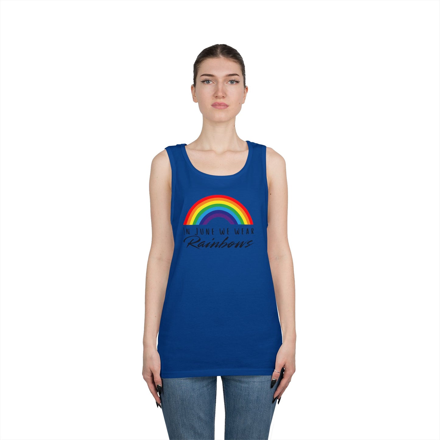In June We Wear Rainbows Unisex Heavy Cotton Tank Top