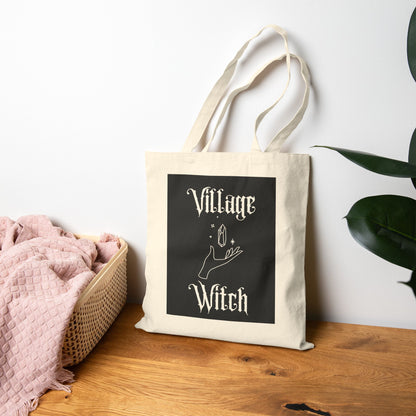 Village Witch Cotton Canvas Tote Bag