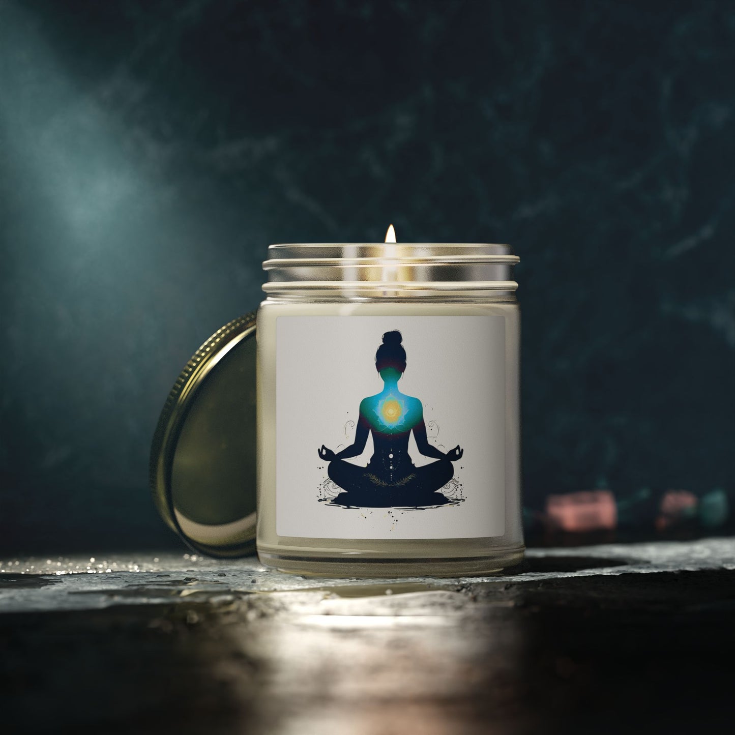 Heart of Yoga Scented Candles, Coconut Apricot Wax (4oz, 9oz)
