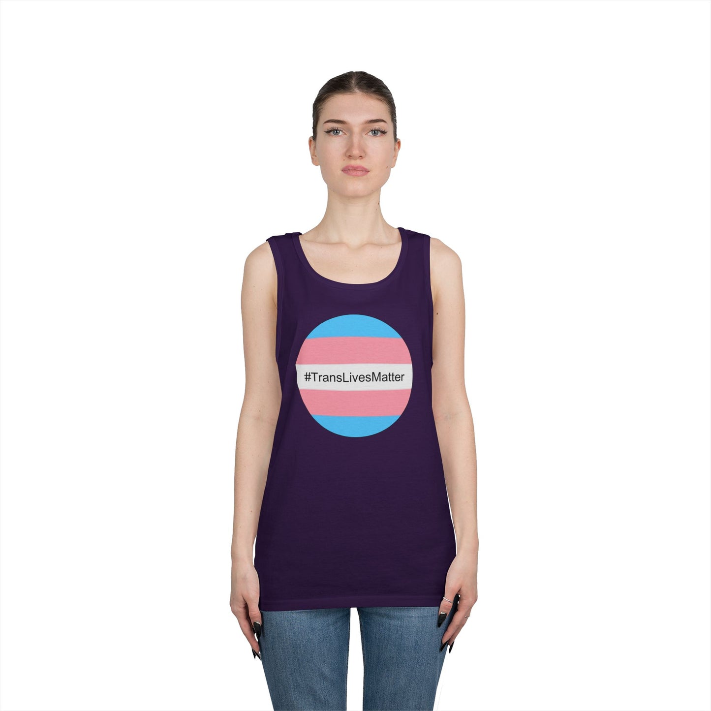 Trans Lives Matter Unisex Heavy Cotton Tank Top