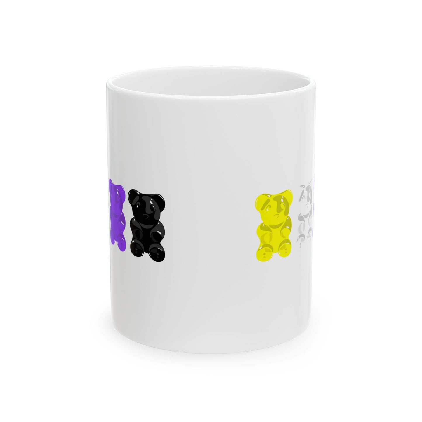 Nonbinary Pride Gummy Bears Coffee Mug (11oz/15oz)
