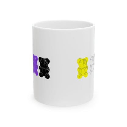 Nonbinary Pride Gummy Bears Coffee Mug (11oz/15oz)