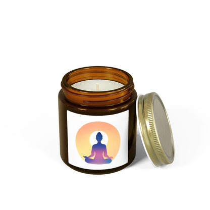 Yoga Sun Meditation Scented Candles, Coconut Apricot Wax (4oz, 9oz)