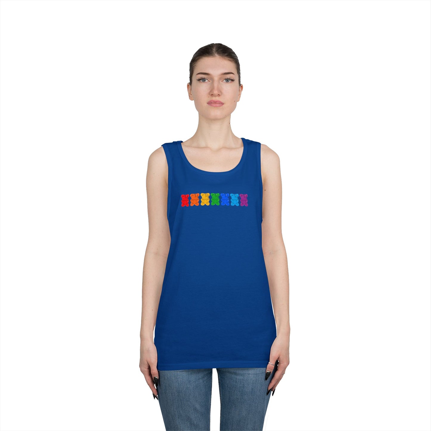 Rainbow Pride Gummy Bears Unisex Heavy Cotton Tank Top