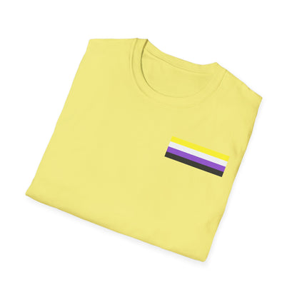 A Gender? In This Economy? Nonbinary Pride Flag Unisex Softstyle T-Shirt