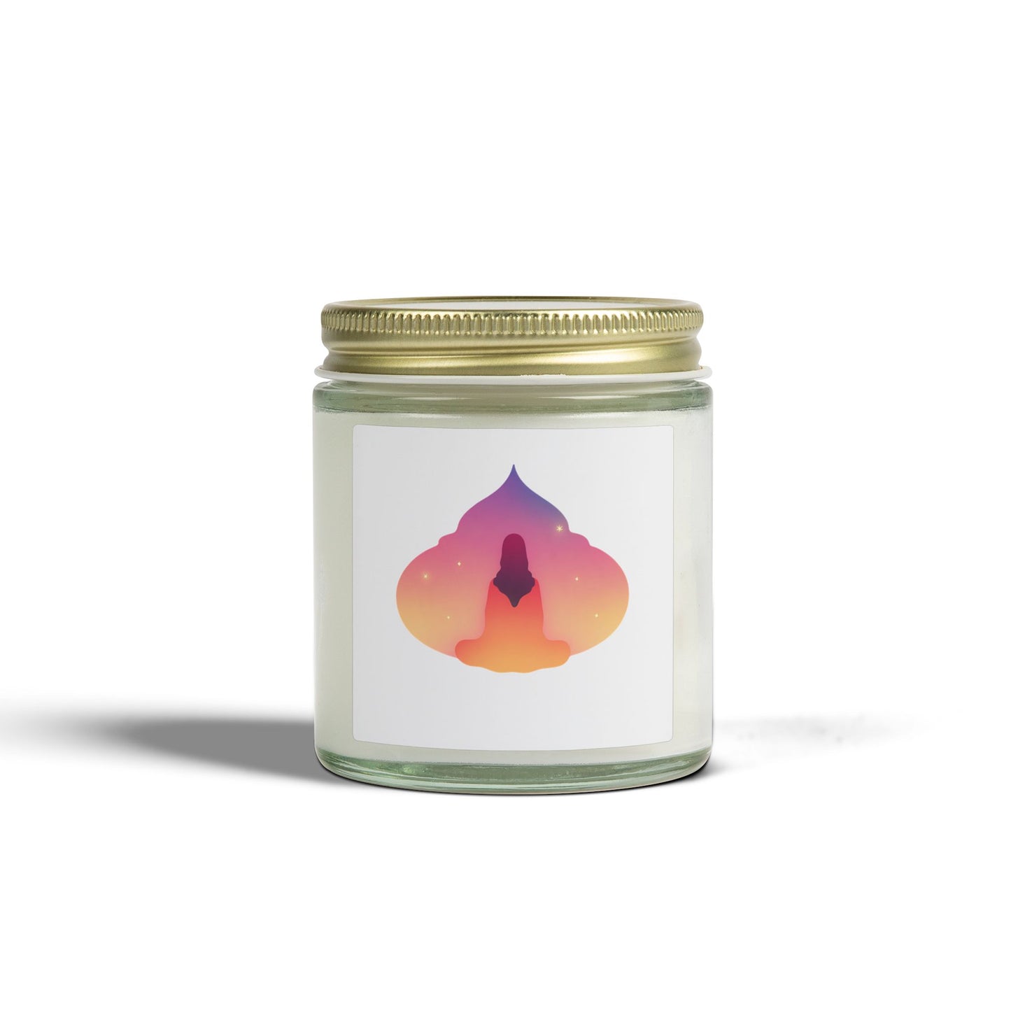 Yoga Sunset Meditation Scented Candles, Coconut Apricot Wax (4oz, 9oz)