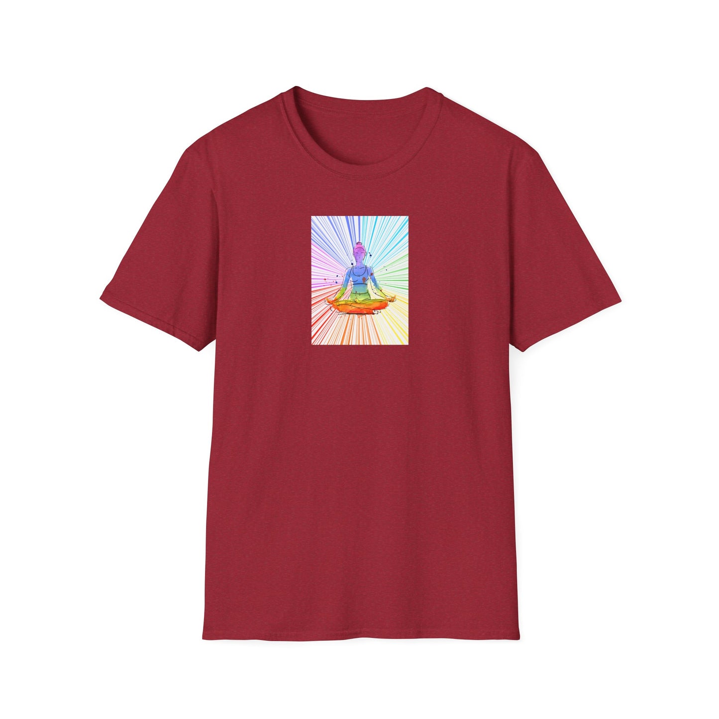 Fractal Rainbow Yoga Unisex Softstyle T-Shirt