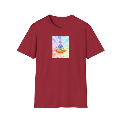 Fractal Rainbow Yoga Unisex Softstyle T-Shirt