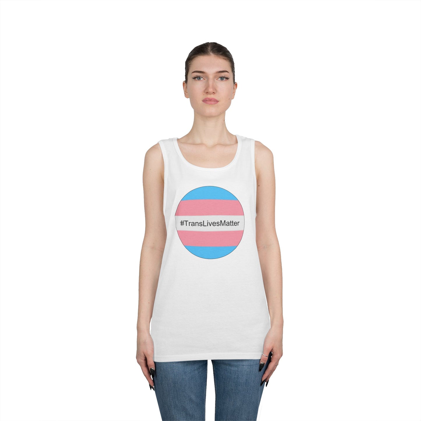 Trans Lives Matter Unisex Heavy Cotton Tank Top