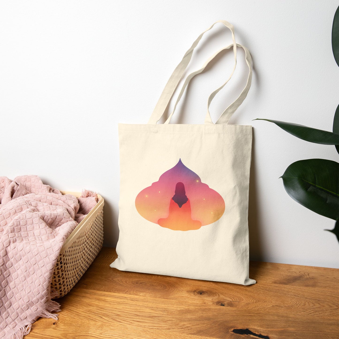 Mindful Meditation Cotton Canvas Tote Bag
