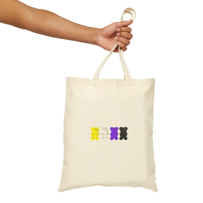 Nonbinary Pride Gummy Bears Canvas Tote