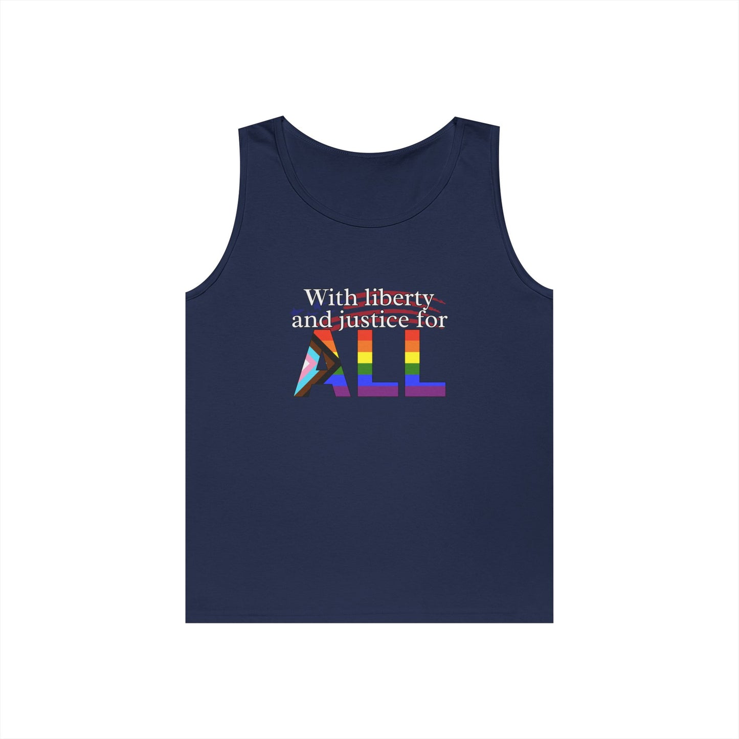 With Liberty and Justice for ALL Unisex Heavy Cotton Tank Top