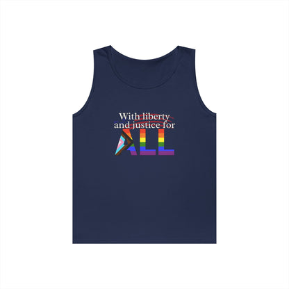 With Liberty and Justice for ALL Unisex Heavy Cotton Tank Top