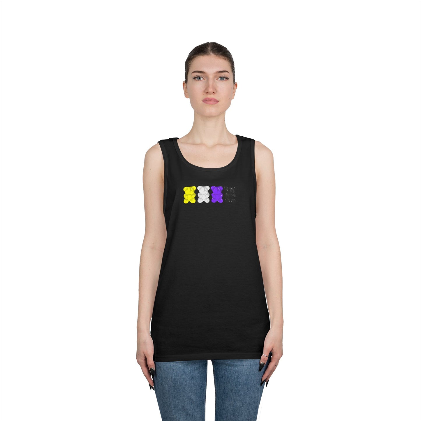 Nonbinary Pride Gummy Bears Unisex Heavy Cotton Tank Top