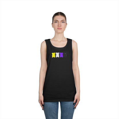 Nonbinary Pride Gummy Bears Unisex Heavy Cotton Tank Top