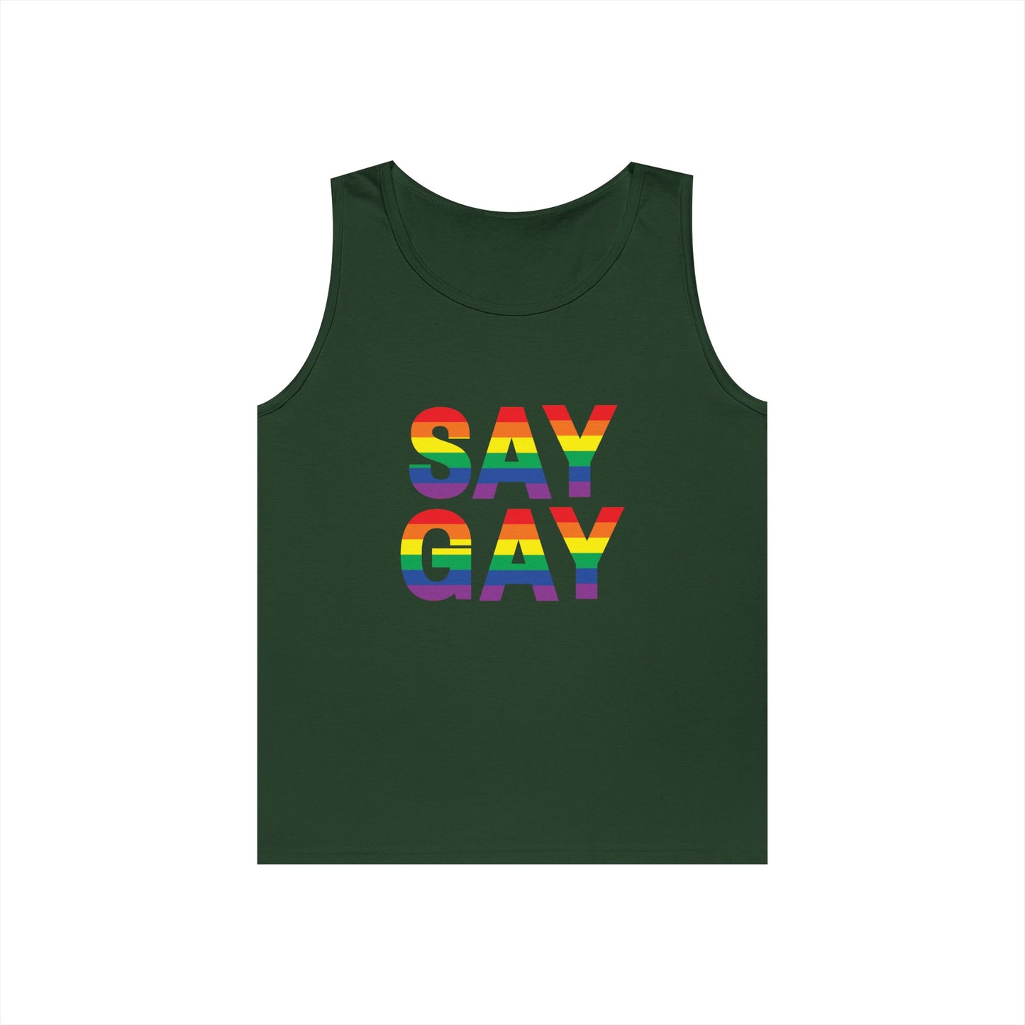 Say Gay Unisex Heavy Cotton Tank Top