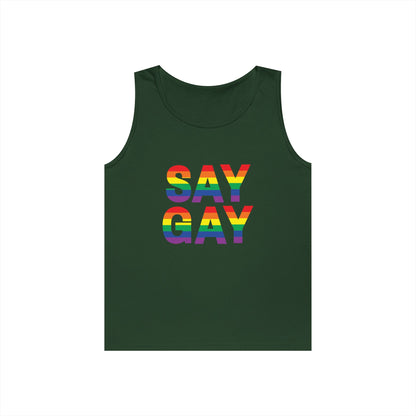 Say Gay Unisex Heavy Cotton Tank Top