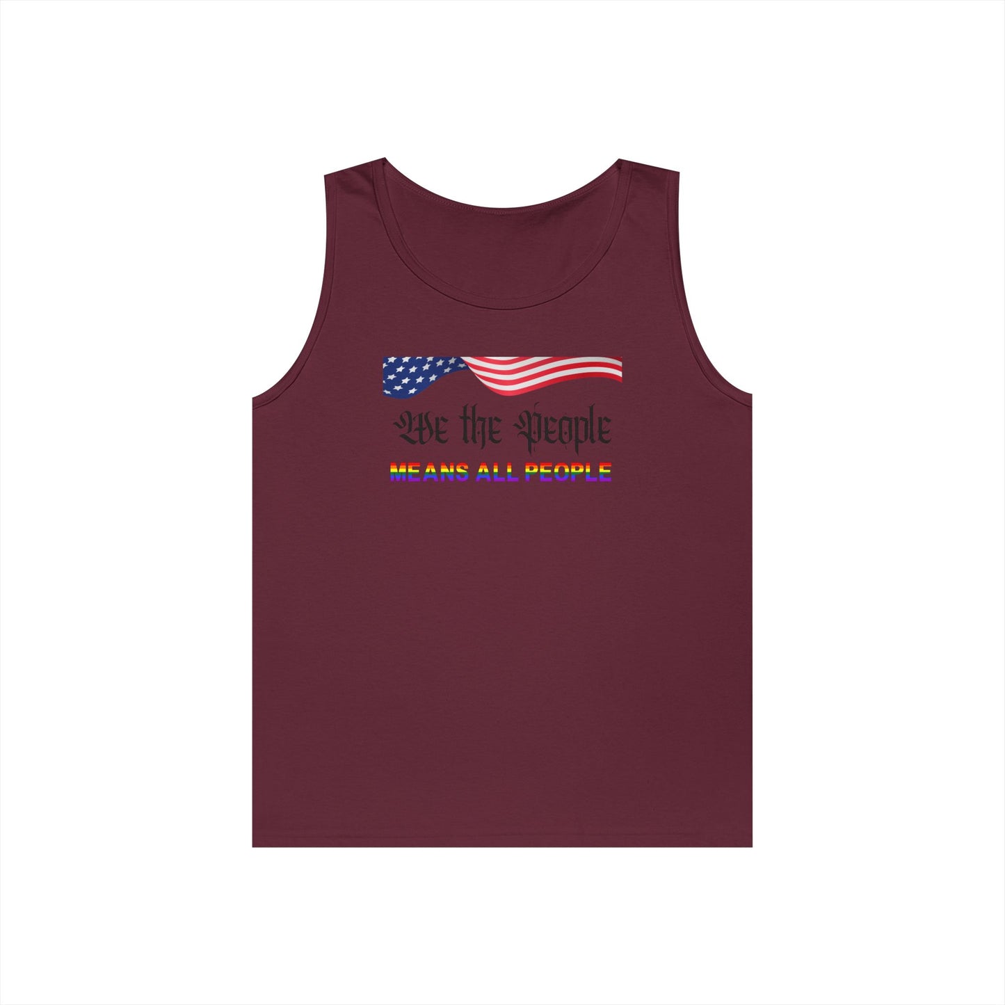 We the People Means All People Unisex Heavy Cotton Tank Top