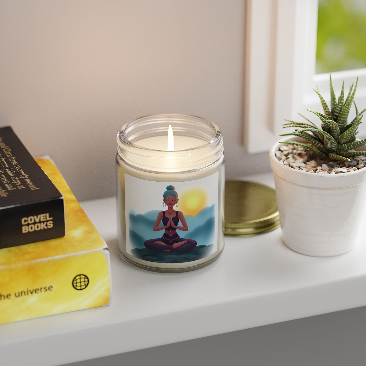 Cloud Meditation Scented Candles, Coconut Apricot Wax (4oz, 9oz)