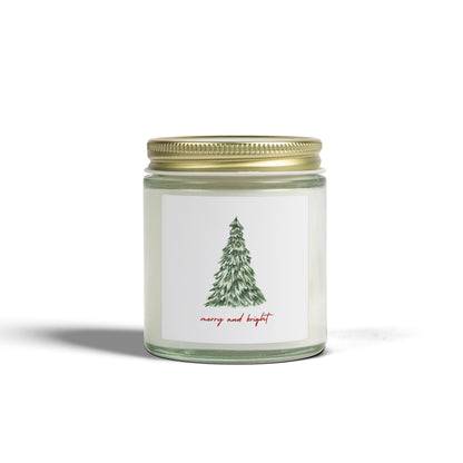 Merry and Bright Scented Candles, Coconut Apricot Wax (4oz, 9oz)