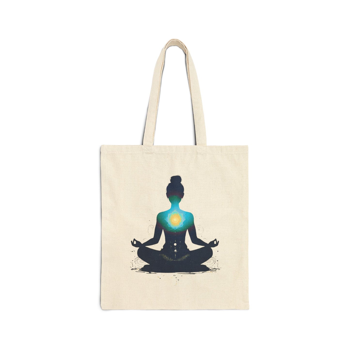Heart of Yoga Cotton Canvas Tote Bag