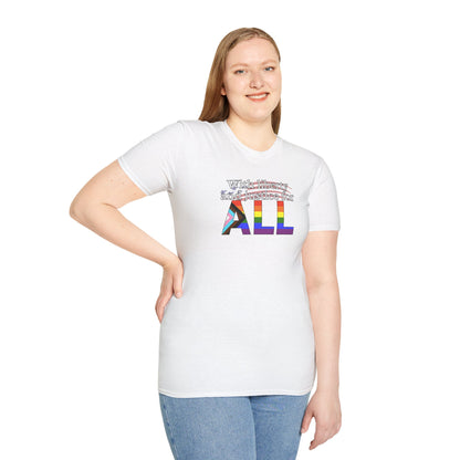 With Liberty and Justice for ALL Unisex Softstyle T-Shirt
