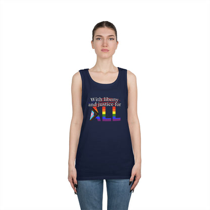 With Liberty and Justice for ALL Unisex Heavy Cotton Tank Top