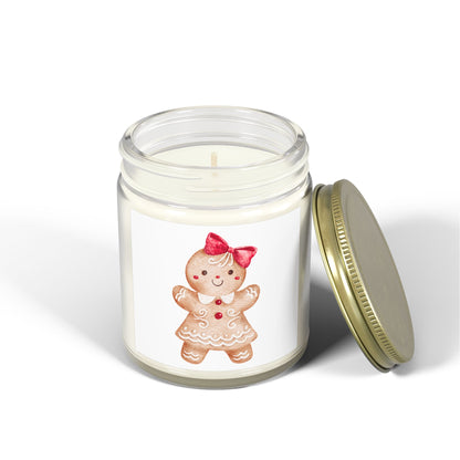 Gingerbread Girl Scented Candles, Coconut Apricot Wax (4oz, 9oz)