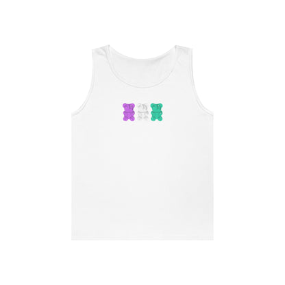 Genderqueer Pride Gummy Bears Unisex Heavy Cotton Tank Top