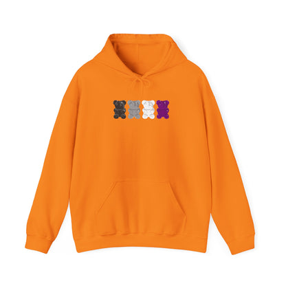 Asexual Pride Gummy Bears Unisex Heavy Blend™ Hooded Sweatshirt