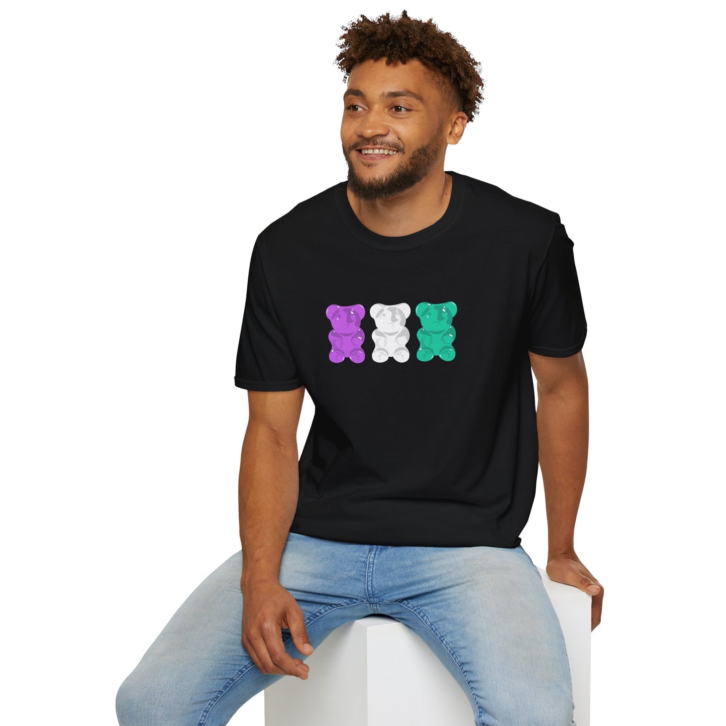 Genderqueer Pride Gummy Bears Unisex Softstyle T-Shirt