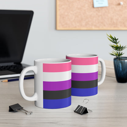 Genderfluid Pride Flag Coffee Mug (11oz/15oz)