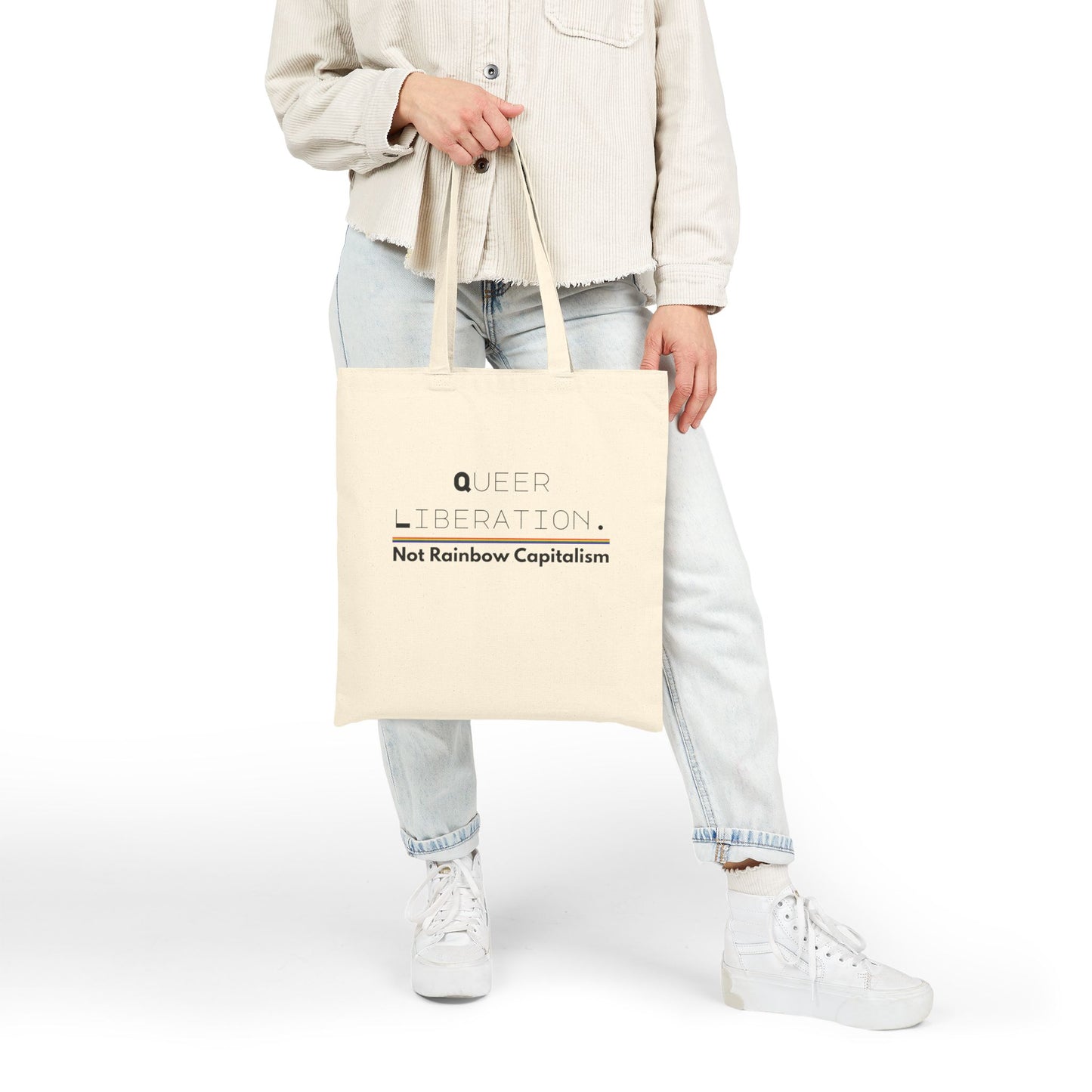 Queer Liberation Not Rainbow Capitalism Pride Canvas Tote