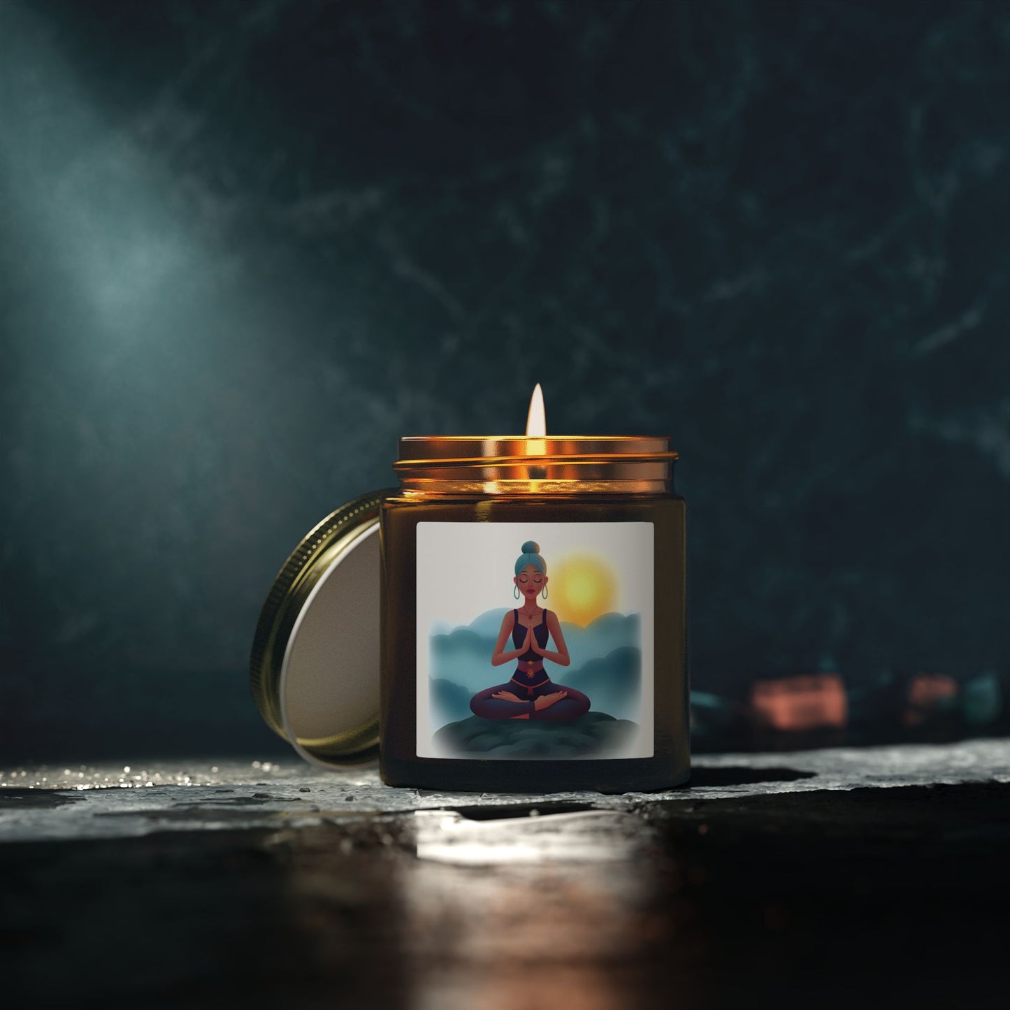 Cloud Meditation Scented Candles, Coconut Apricot Wax (4oz, 9oz)