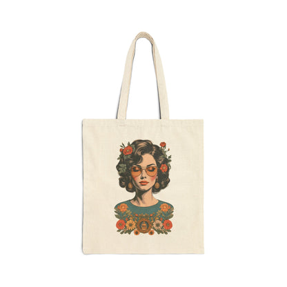 Yoga Girl Cotton Canvas Tote Bag