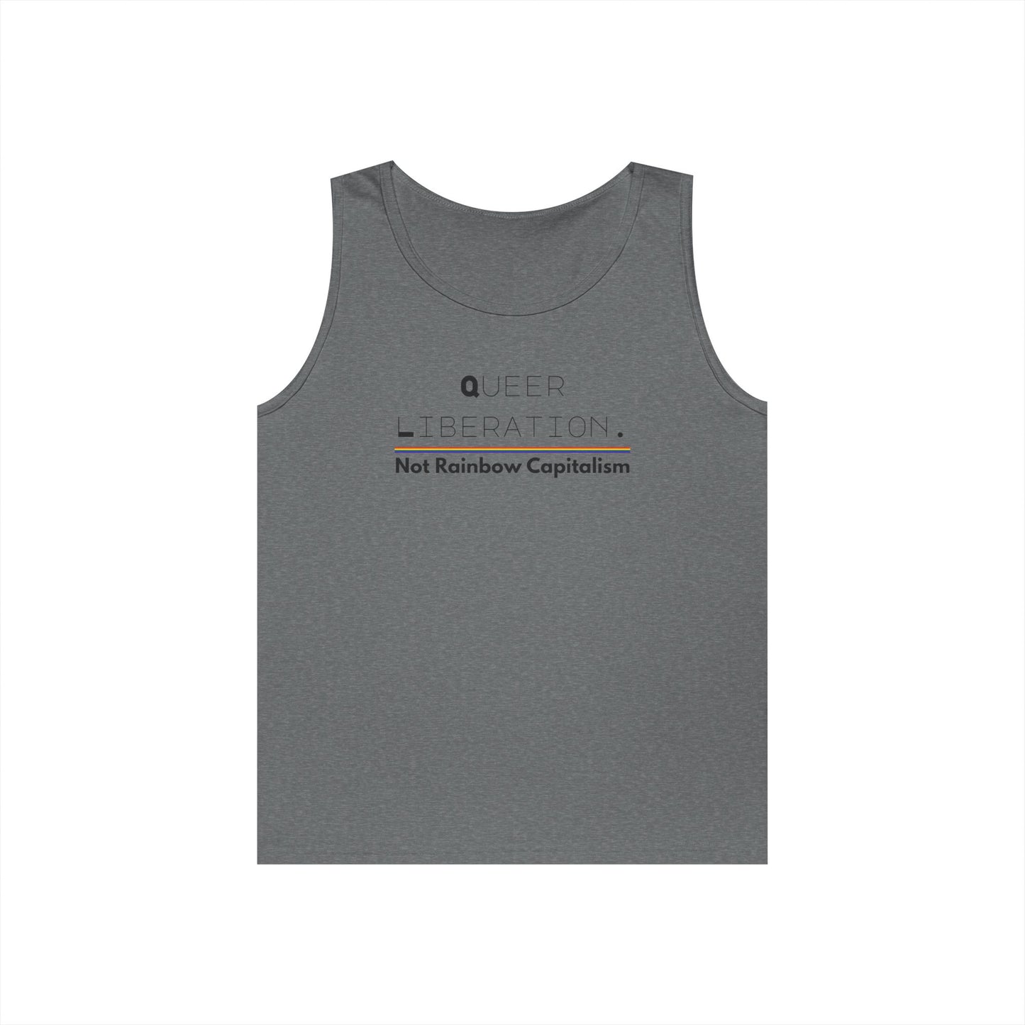 Queer Liberation Not Rainbow Capitalism Unisex Heavy Cotton Tank Top