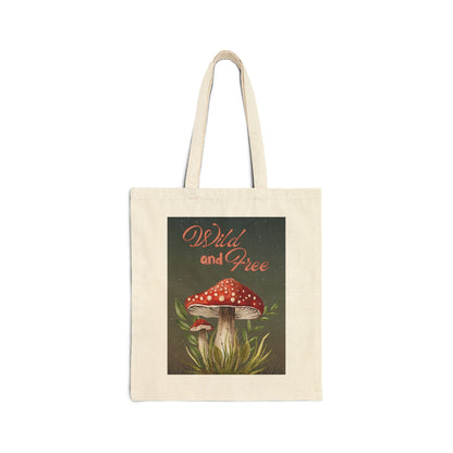 Wild and Free Cotton Canvas Tote Bag