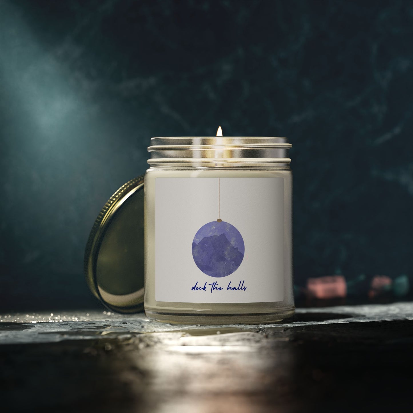 Deck the Halls Scented Candles, Coconut Apricot Wax (4oz, 9oz)