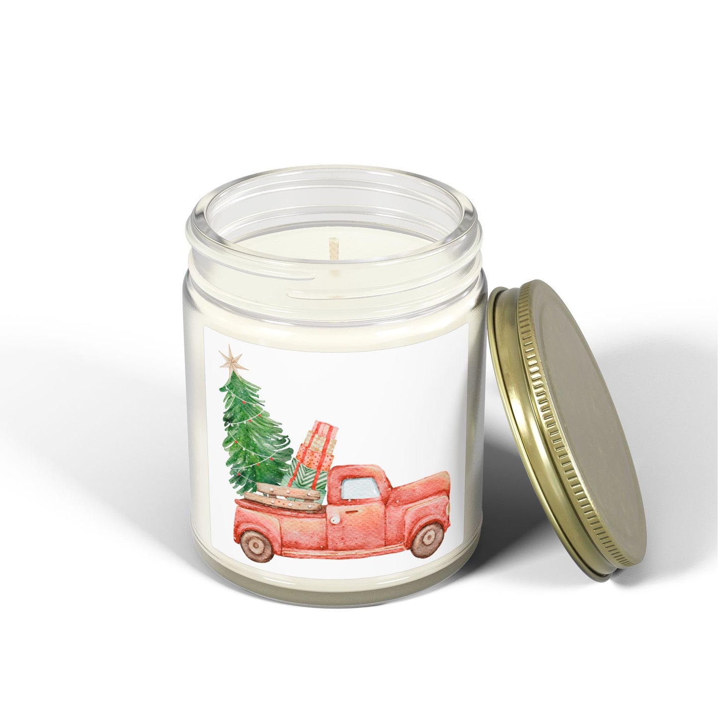 Old Red Truck Scented Candles, Coconut Apricot Wax (4oz, 9oz)