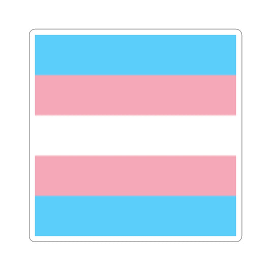 Trans Flag Pride Flag Kiss-Cut Sticker