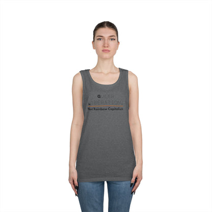 Queer Liberation Not Rainbow Capitalism Unisex Heavy Cotton Tank Top