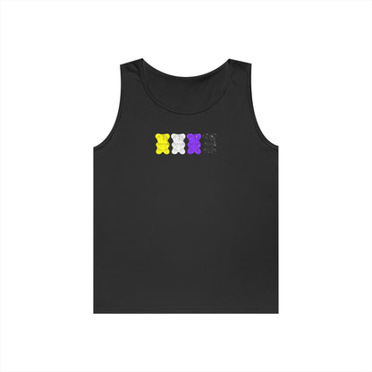 Nonbinary Pride Gummy Bears Unisex Heavy Cotton Tank Top