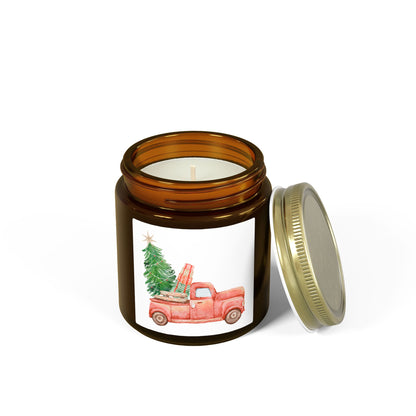 Old Red Truck Scented Candles, Coconut Apricot Wax (4oz, 9oz)